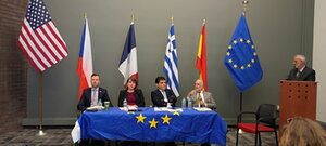 roundtable with four consulate members sit 